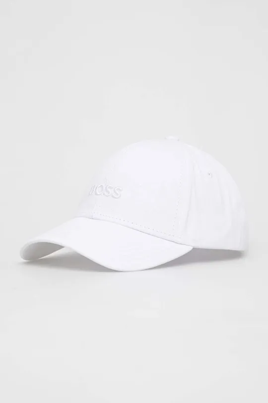 λευκό Βαμβακερό καπέλο του μπέιζμπολ BOSS Ανδρικά