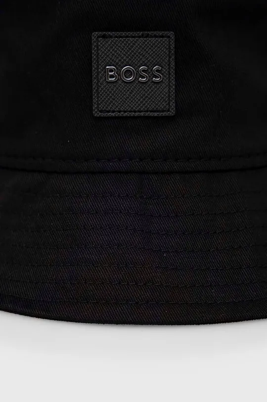 Pamučni šešir BOSS crna