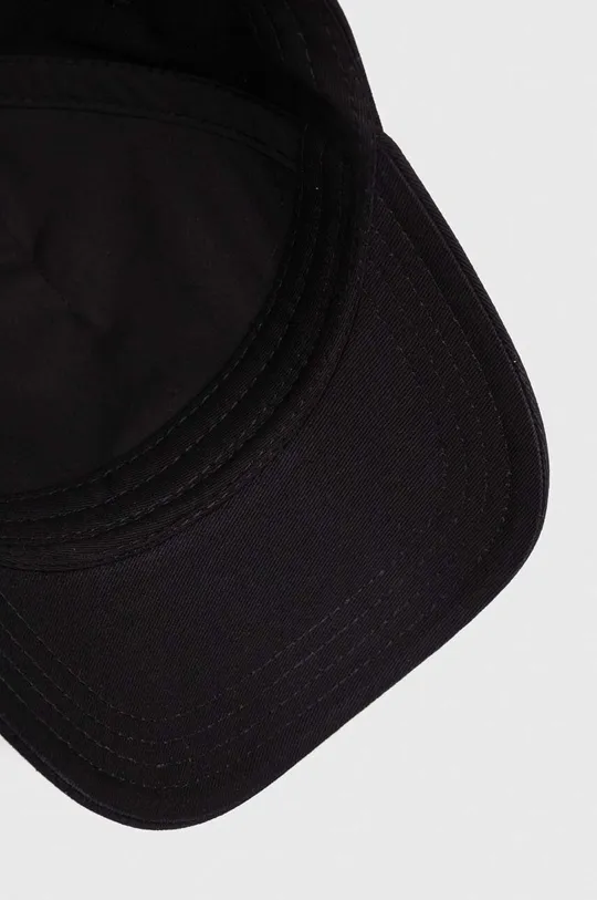czarny BOSS czapka z daszkiem bawełniana