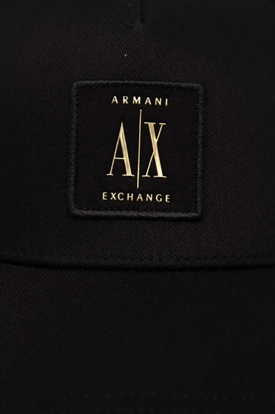 Бавовняна бейсболка Armani Exchange чорний