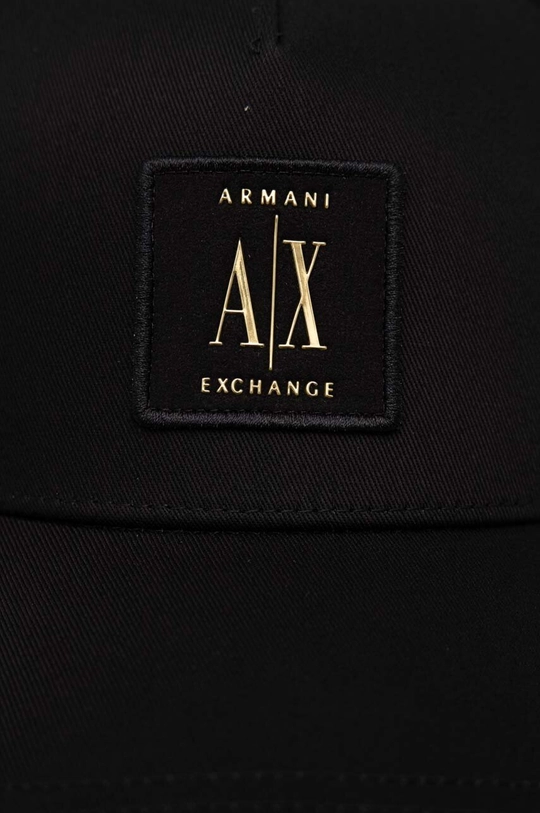 Armani Exchange czapka z daszkiem bawełniana czarny