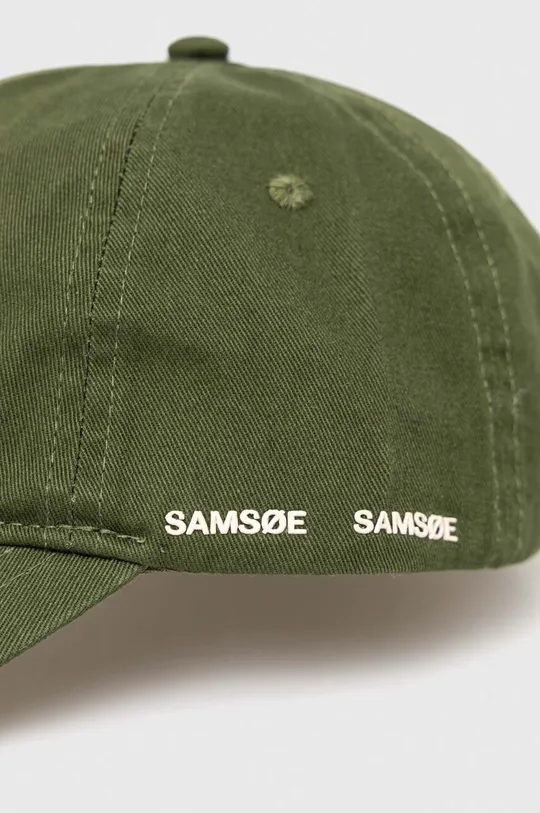 Βαμβακερό καπέλο του μπέιζμπολ Samsoe Samsoe πράσινο