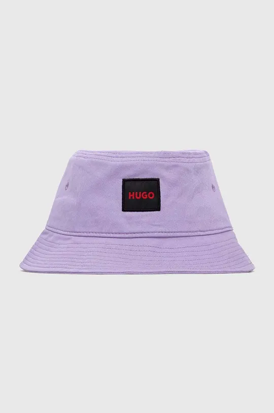 fioletowy HUGO kapelusz bawełniany Męski