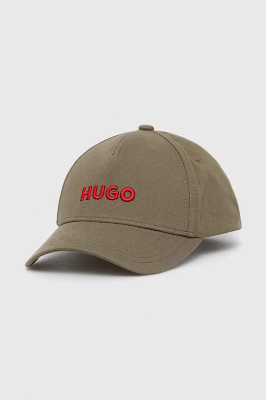 πράσινο Βαμβακερό καπέλο του μπέιζμπολ HUGO Ανδρικά