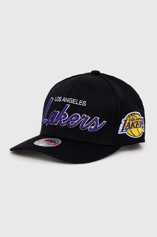 fioletowy Mitchell&Ness czapka z daszkiem z domieszką wełny Męski