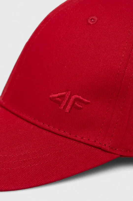 4F czapka z daszkiem bawełniana czerwony