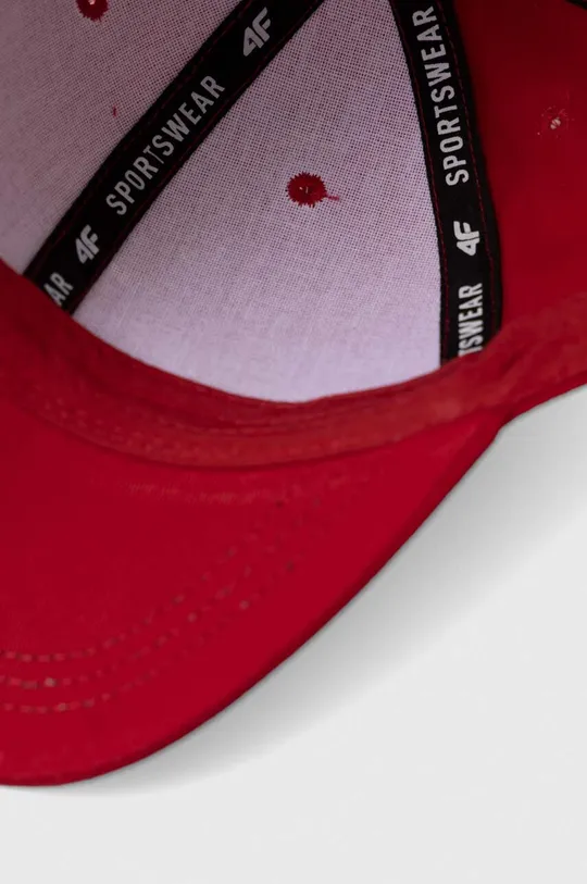 κόκκινο Βαμβακερό καπέλο του μπέιζμπολ 4F