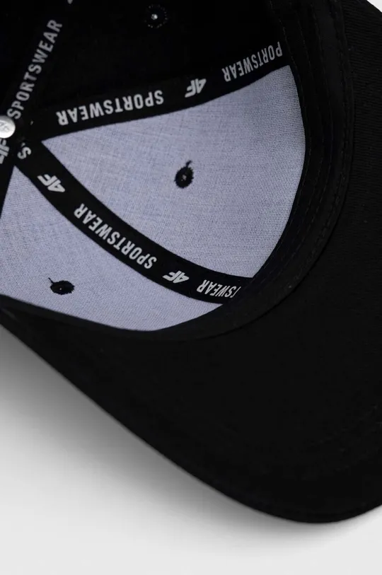 μαύρο Βαμβακερό καπέλο του μπέιζμπολ 4F
