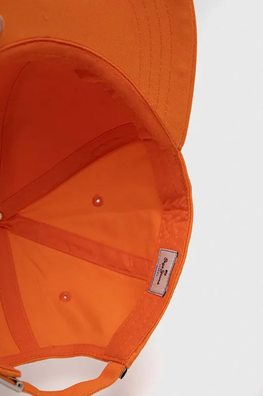 πορτοκαλί Βαμβακερό καπέλο του μπέιζμπολ Pepe Jeans Wally