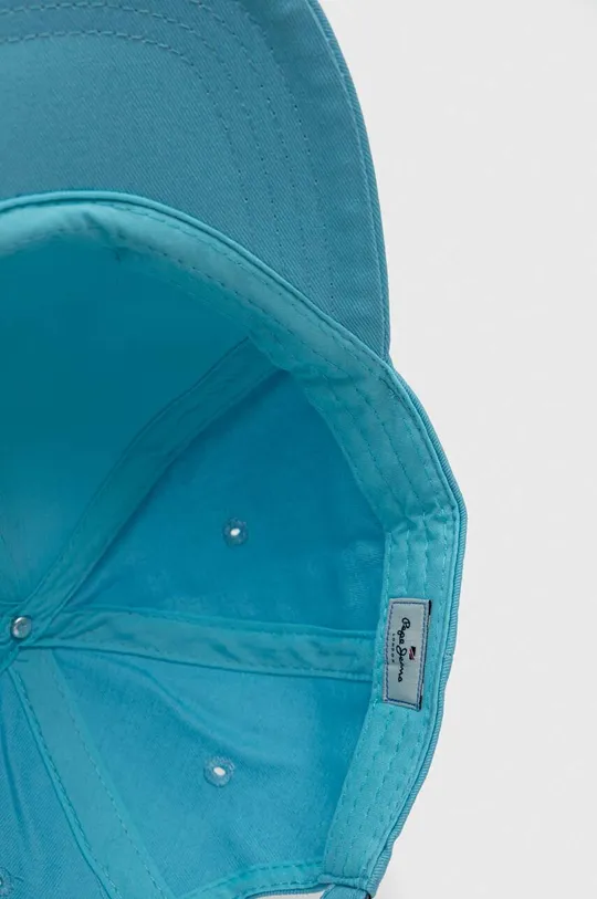 μπλε Βαμβακερό καπέλο του μπέιζμπολ Pepe Jeans Wally