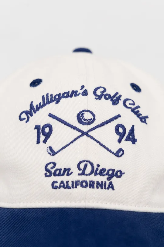 Βαμβακερό καπέλο του μπέιζμπολ Abercrombie & Fitch λευκό