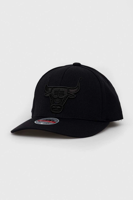 czarny Mitchell&Ness czapka z daszkiem z domieszką wełny Męski