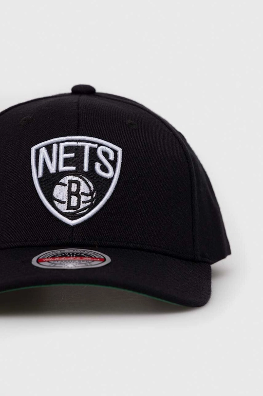 Kapa sa šiltom s dodatkom vune Mitchell&Ness Brooklyn Nets crna