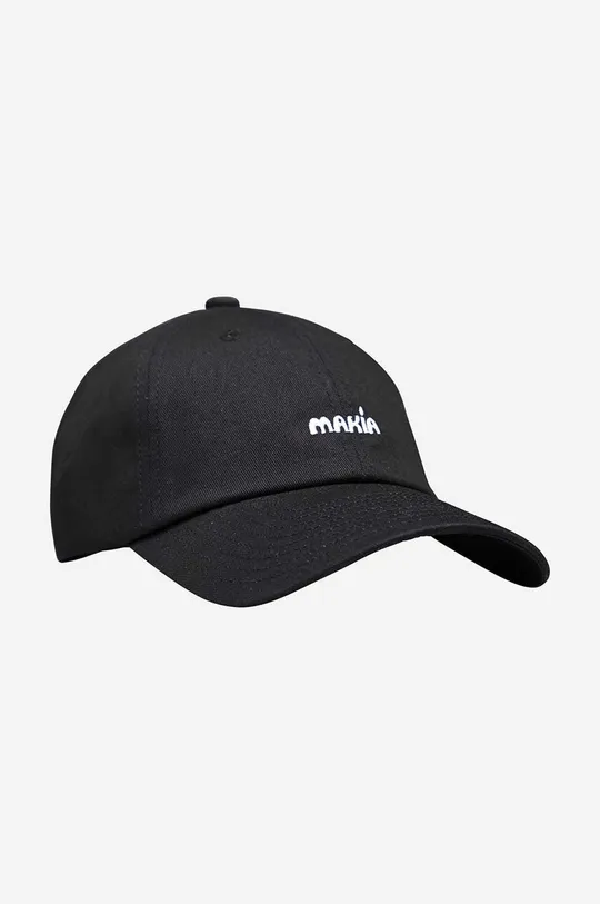 black Makia cotton baseball cap Men’s