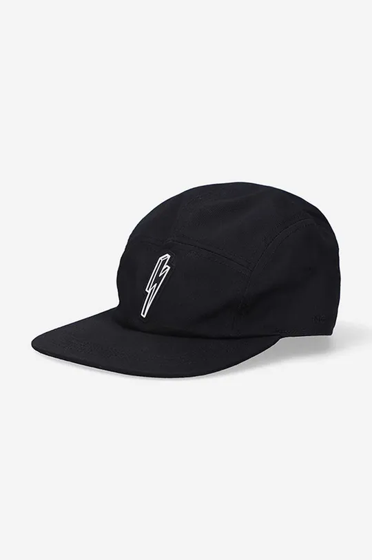 μαύρο Βαμβακερό καπέλο του μπέιζμπολ Neil Barett Ανδρικά