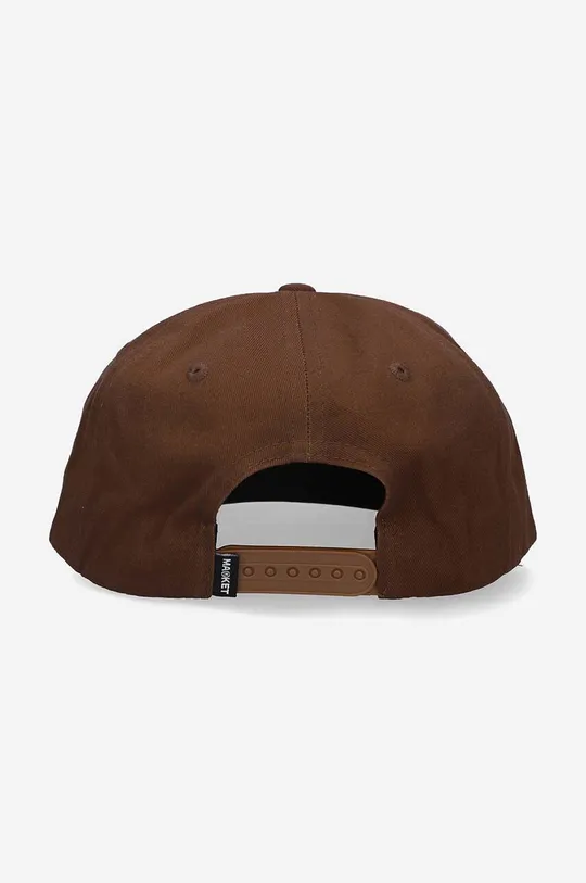 Market czapka z daszkiem bawełniana MKT Arc brązowy