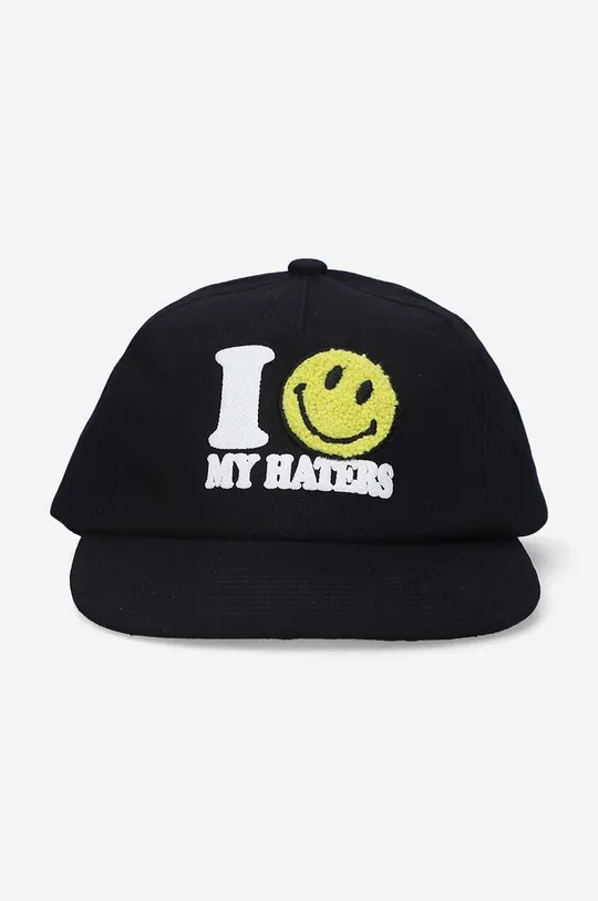 Market cotton baseball cap Smiley Haters black