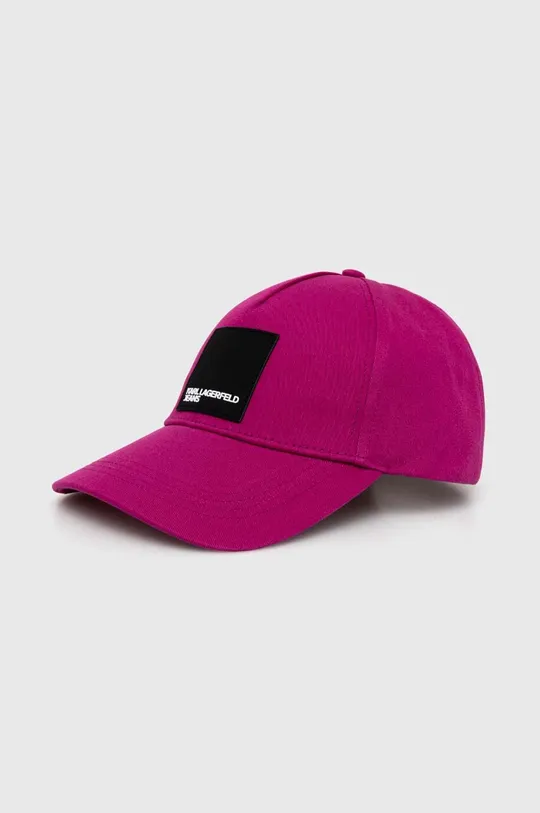 ροζ Βαμβακερό καπέλο του μπέιζμπολ Karl Lagerfeld Jeans Unisex