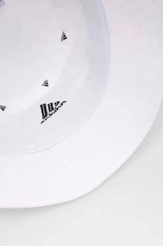 λευκό Βαμβακερό καπέλο adidas