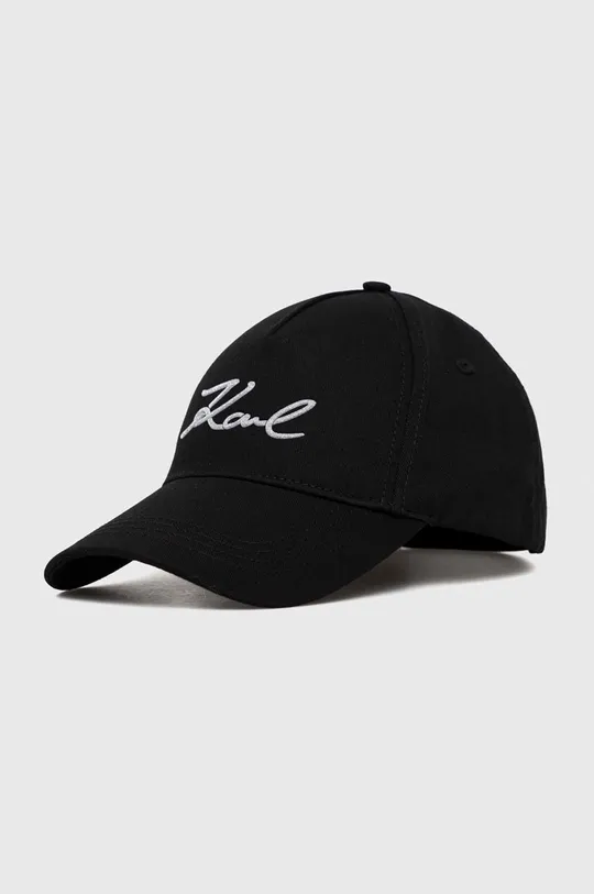 crna Pamučna kapa sa šiltom Karl Lagerfeld Unisex