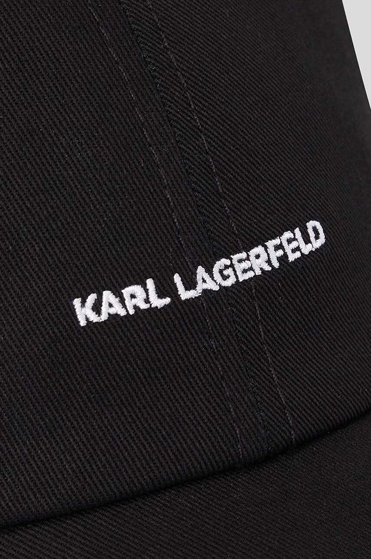 fekete Karl Lagerfeld pamut baseball sapka