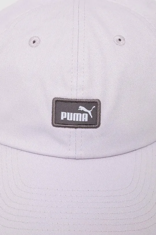 Βαμβακερό καπέλο του μπέιζμπολ Puma μωβ