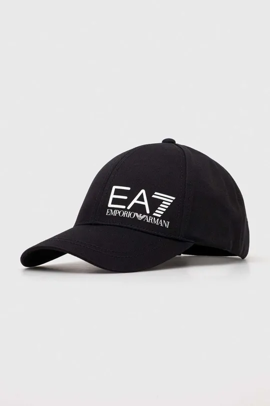 crna Pamučna kapa sa šiltom EA7 Emporio Armani Unisex
