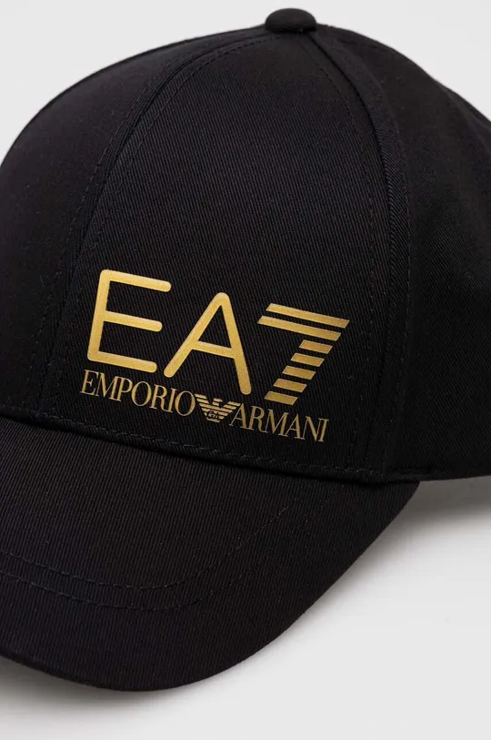 Бавовняна бейсболка EA7 Emporio Armani чорний