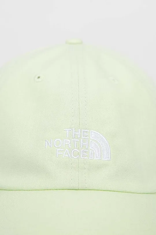 Bombažna bejzbolska kapa The North Face zelena