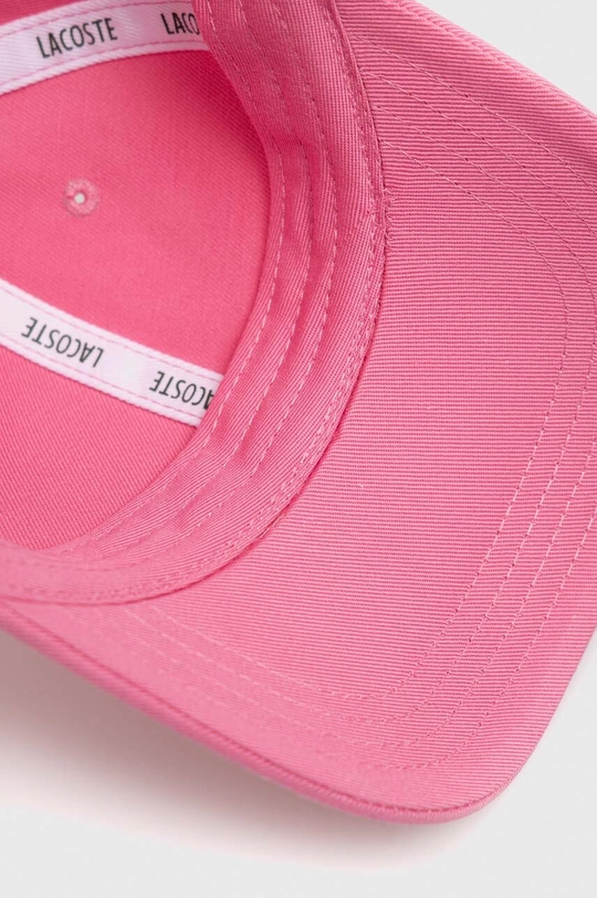 pink Lacoste cotton baseball cap