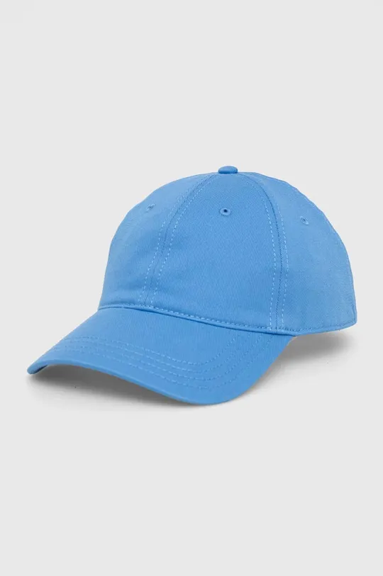 μπλε Βαμβακερό καπέλο του μπέιζμπολ Lacoste Unisex