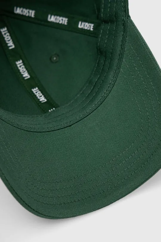 zielony Lacoste czapka z daszkiem bawełniana