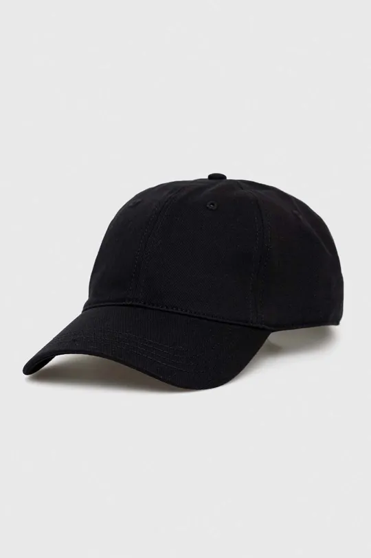 black Lacoste cotton baseball cap Unisex