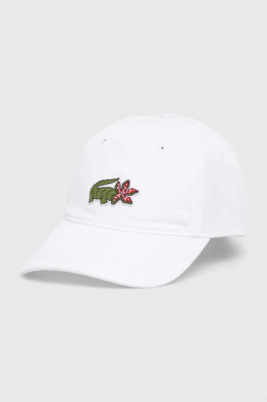 biały Lacoste czapka bawełniana x Netflix Unisex