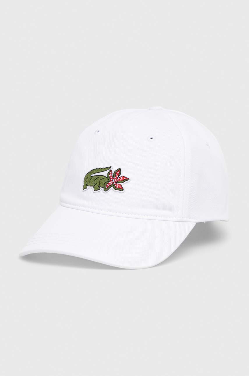 biela Bavlnená čiapka Lacoste x Netflix Unisex