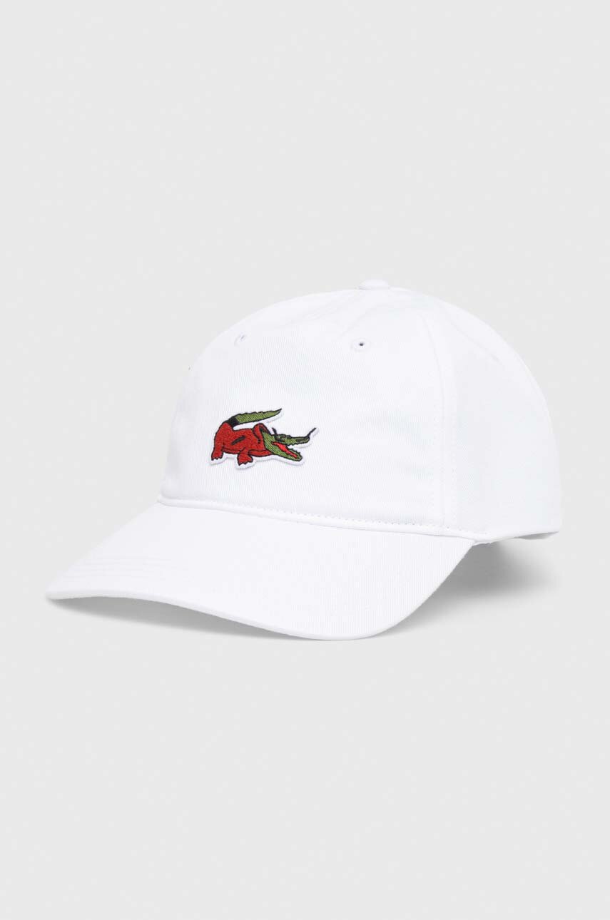 biały Lacoste czapka bawełniana x Netflix Unisex