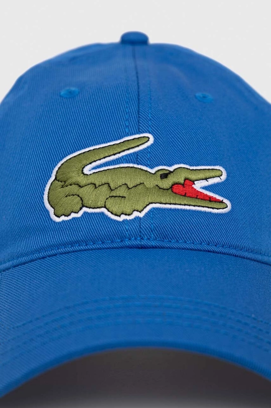 Lacoste czapka z daszkiem bawełniana niebieski