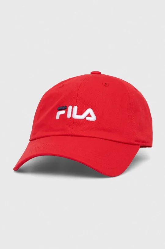 czerwony Fila czapka z daszkiem bawełniana Bangil Unisex