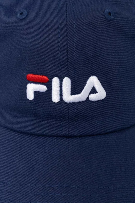 Βαμβακερό καπέλο του μπέιζμπολ Fila σκούρο μπλε