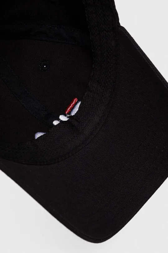μαύρο Βαμβακερό καπέλο του μπέιζμπολ Fila