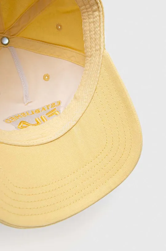κίτρινο Βαμβακερό καπέλο του μπέιζμπολ Fila