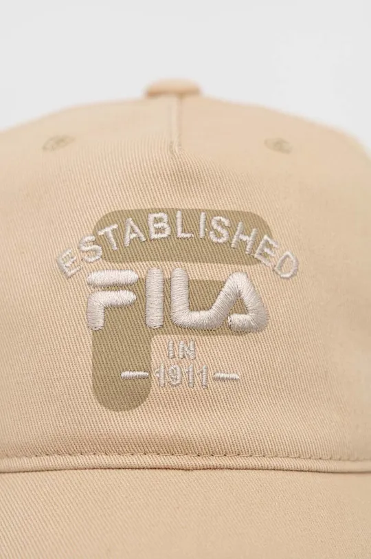 Βαμβακερό καπέλο του μπέιζμπολ Fila μπεζ