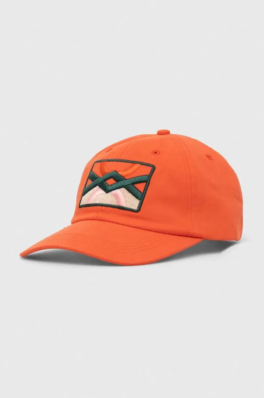 πορτοκαλί Βαμβακερό καπέλο του μπέιζμπολ United Colors of Benetton Unisex