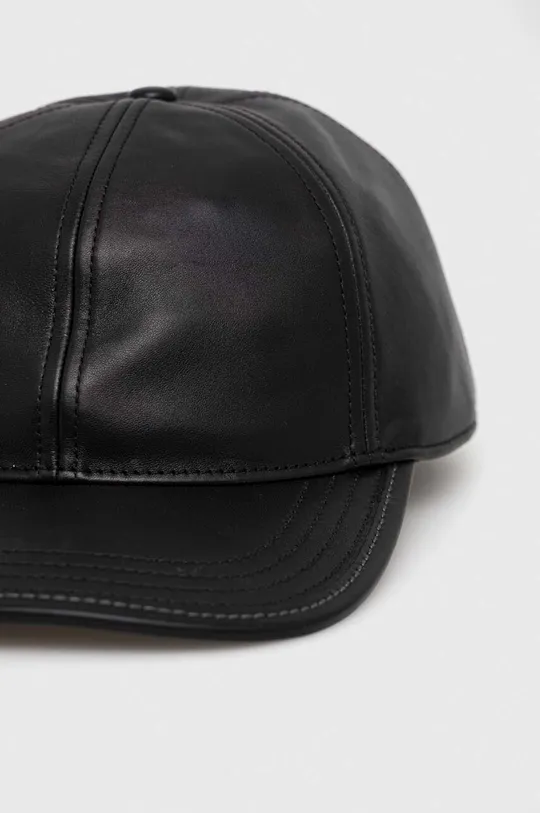 Δερμάτινο καπέλο Coach μαύρο