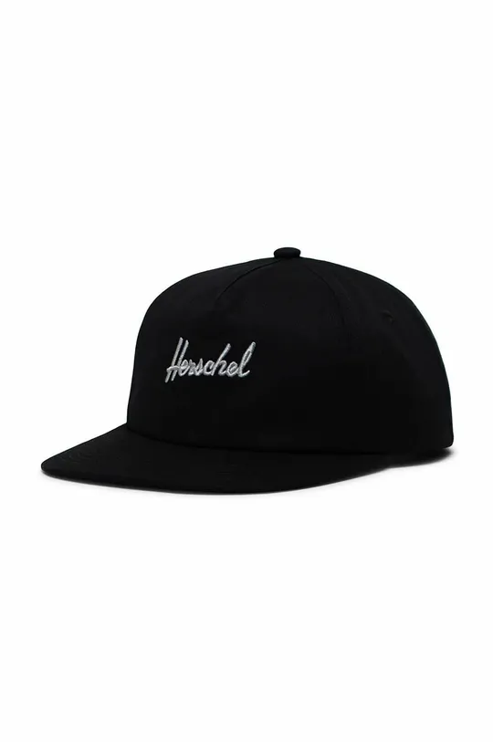 črna Kapa s šiltom Herschel 1218-0001-OS Embroidery Unisex