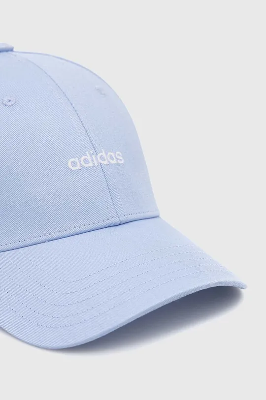 Βαμβακερό καπέλο του μπέιζμπολ adidas μπλε