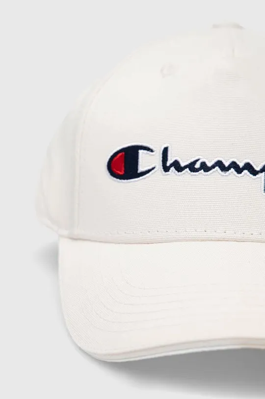 Βαμβακερό καπέλο του μπέιζμπολ Champion λευκό