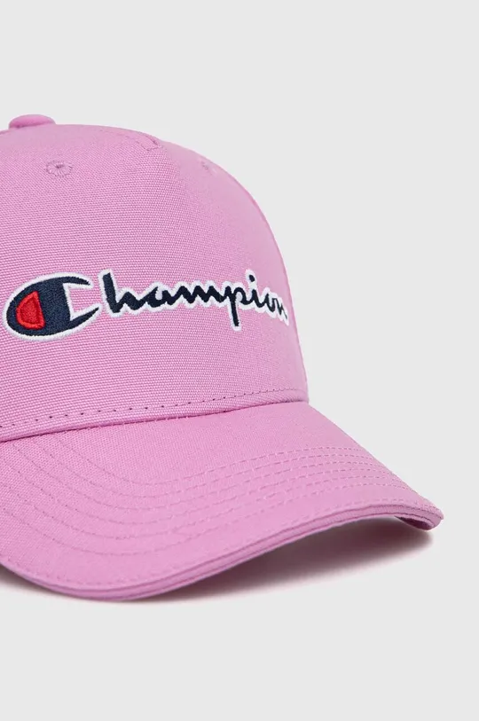 Βαμβακερό καπέλο του μπέιζμπολ Champion μωβ