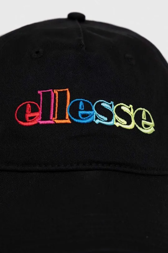 Βαμβακερό καπέλο του μπέιζμπολ Ellesse μαύρο
