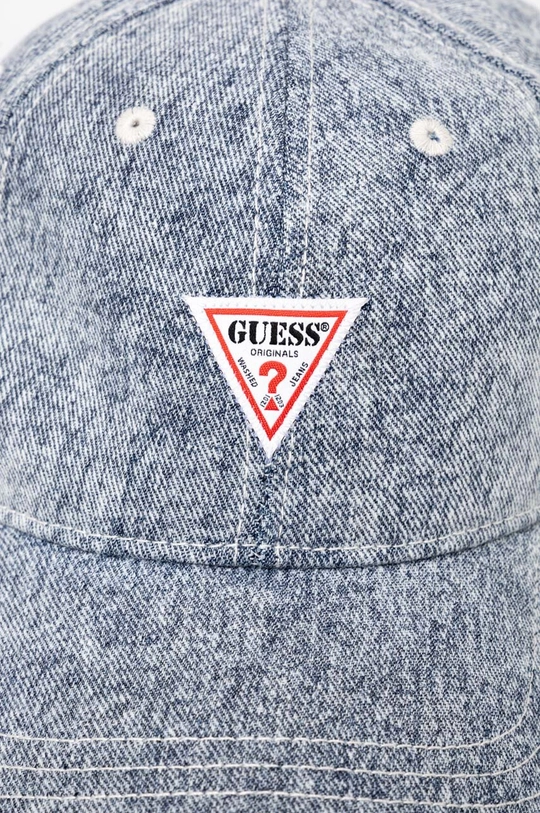 Хлопковая кепка Guess Originals голубой